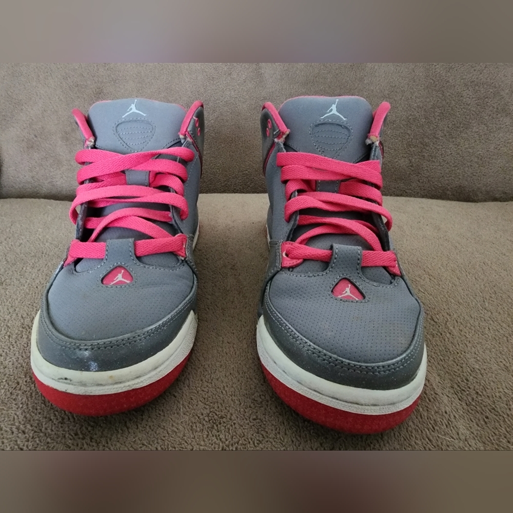 NIKE AIR JORDAN YOUTH 7 AS YOU GO GRAY PINK CUTE